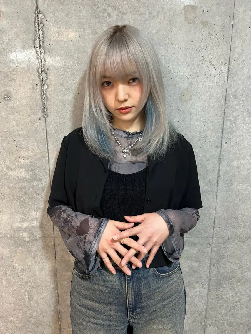 カラー ヘアカラー はなえ/ブリーチ/複 雑履歴修正のヘアスタイル