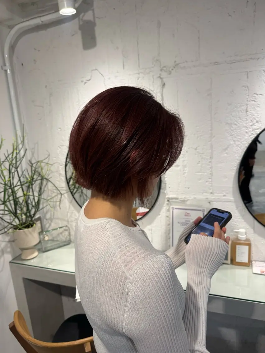 セミロング カット ヘアカラー トリートメント 新宿/顔周りカット +レイヤー＝しずく♩のヘアスタイル