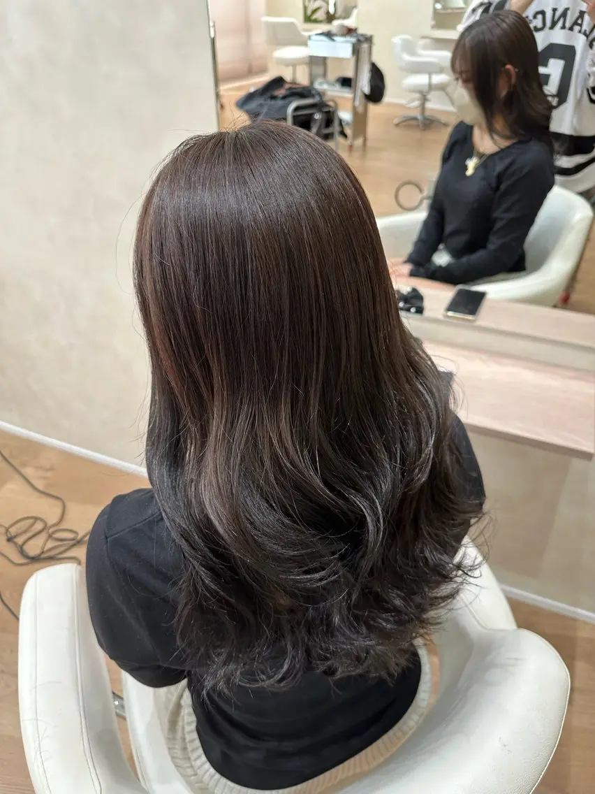 ミディアム カット ヘアカラー 巻ける髪質改善🫧ハ イライト/永田汰伊智のヘアスタイル