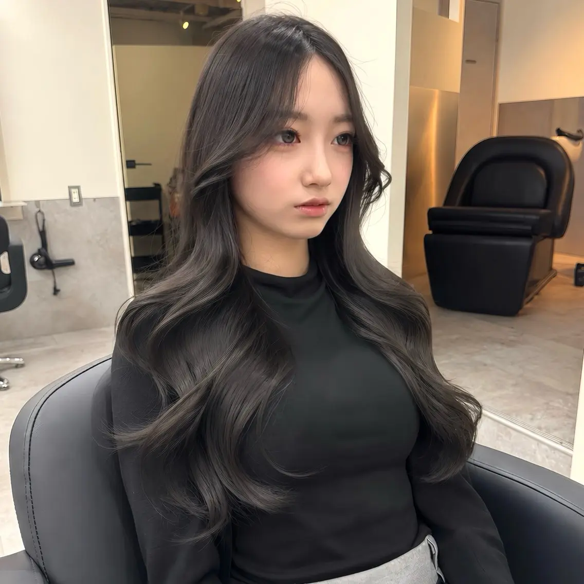 ロング カラー カット ヘアカラー トリートメント 🎀レイヤー×透明感 ×髪質改善🎀米田のヘアスタイル