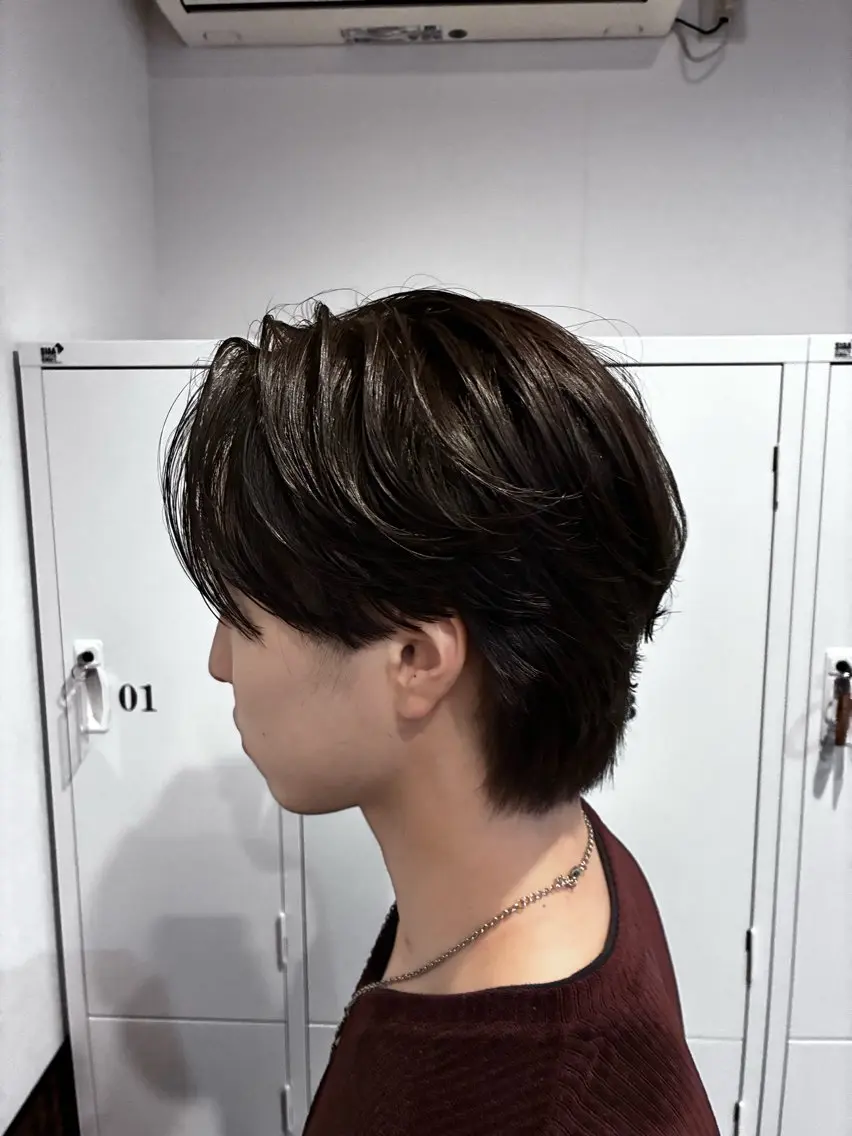メンズ刈り上げなしの写真