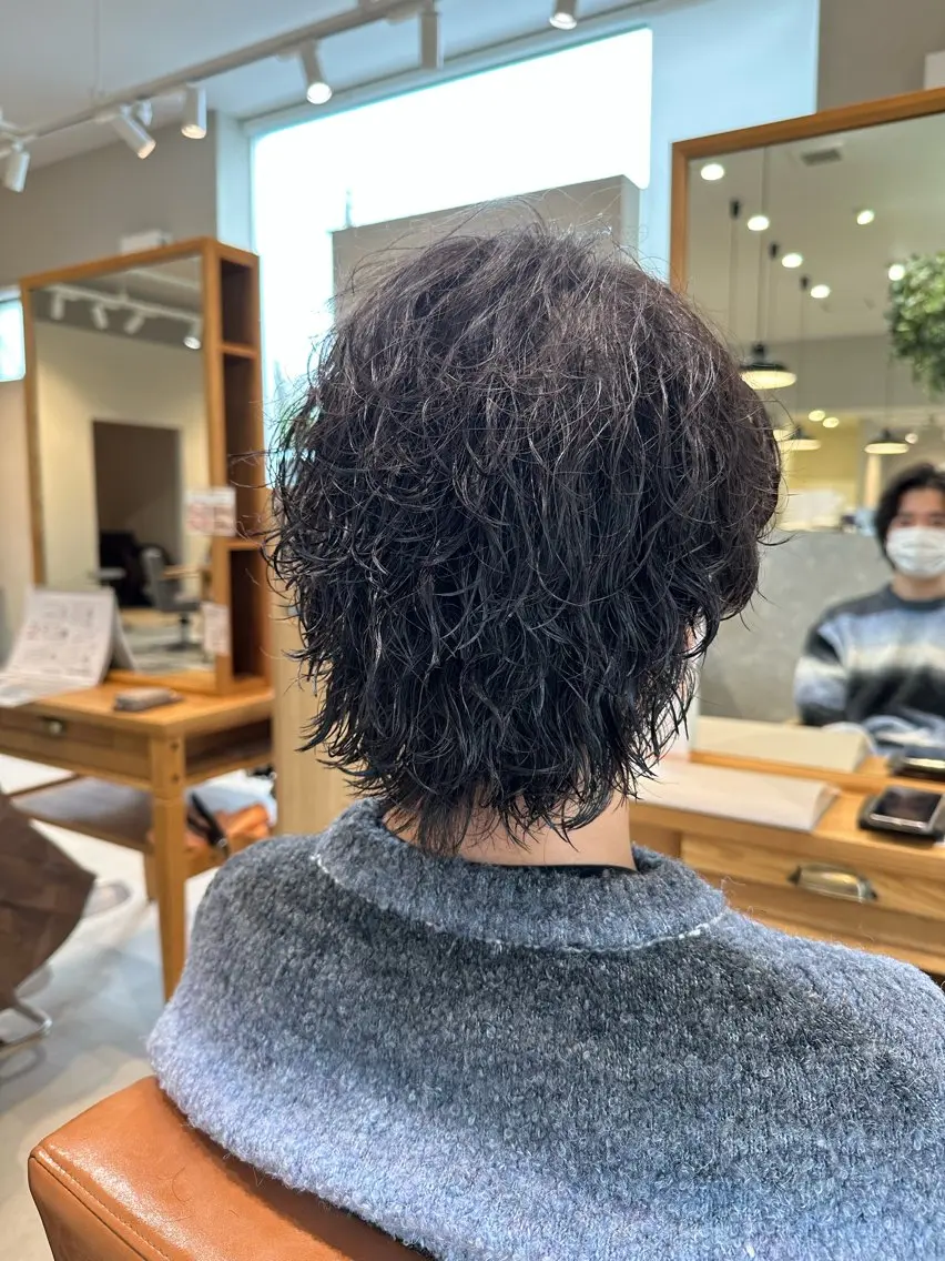 メンズカット+ツイストスパイラルパーマの写真