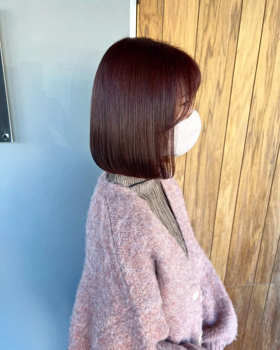 ミディアム カラー バイオレットカラー ボブ WATANABE MISAKIのヘアスタイル