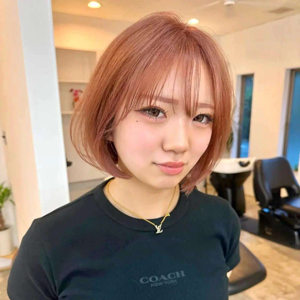 ミディアム ヘアカラー 『新潟でトレンド ヘアなら僕』あいるのヘアスタイル