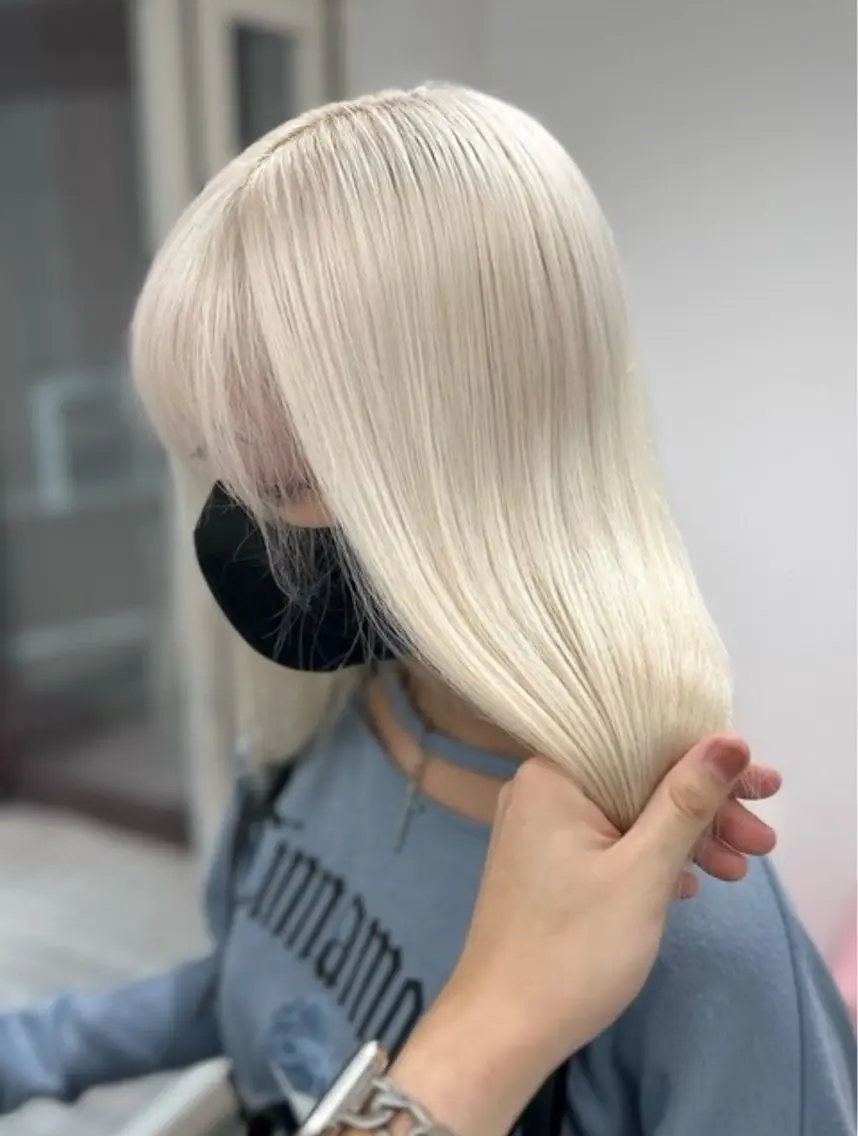 ミディアム アッシュ アッシュグレー ピンクブラウン 髪質改善 タンバルモリ カット ヘアカラー トリートメント 【ときめき屋さん🎀 ハイトーン大和🎀】のヘアスタイル