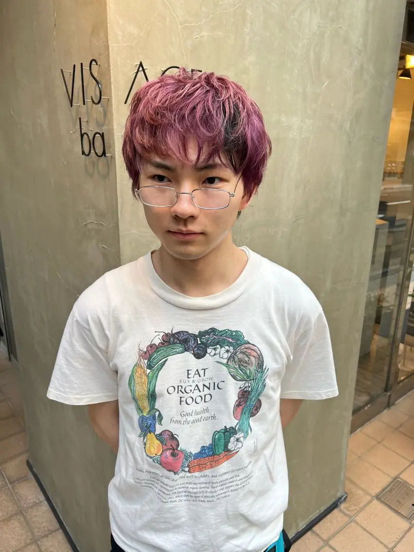 カラー メンズ 黒髪 デザインカラー いぐちしょうた🫧 VISAGEbaskのヘアスタイル