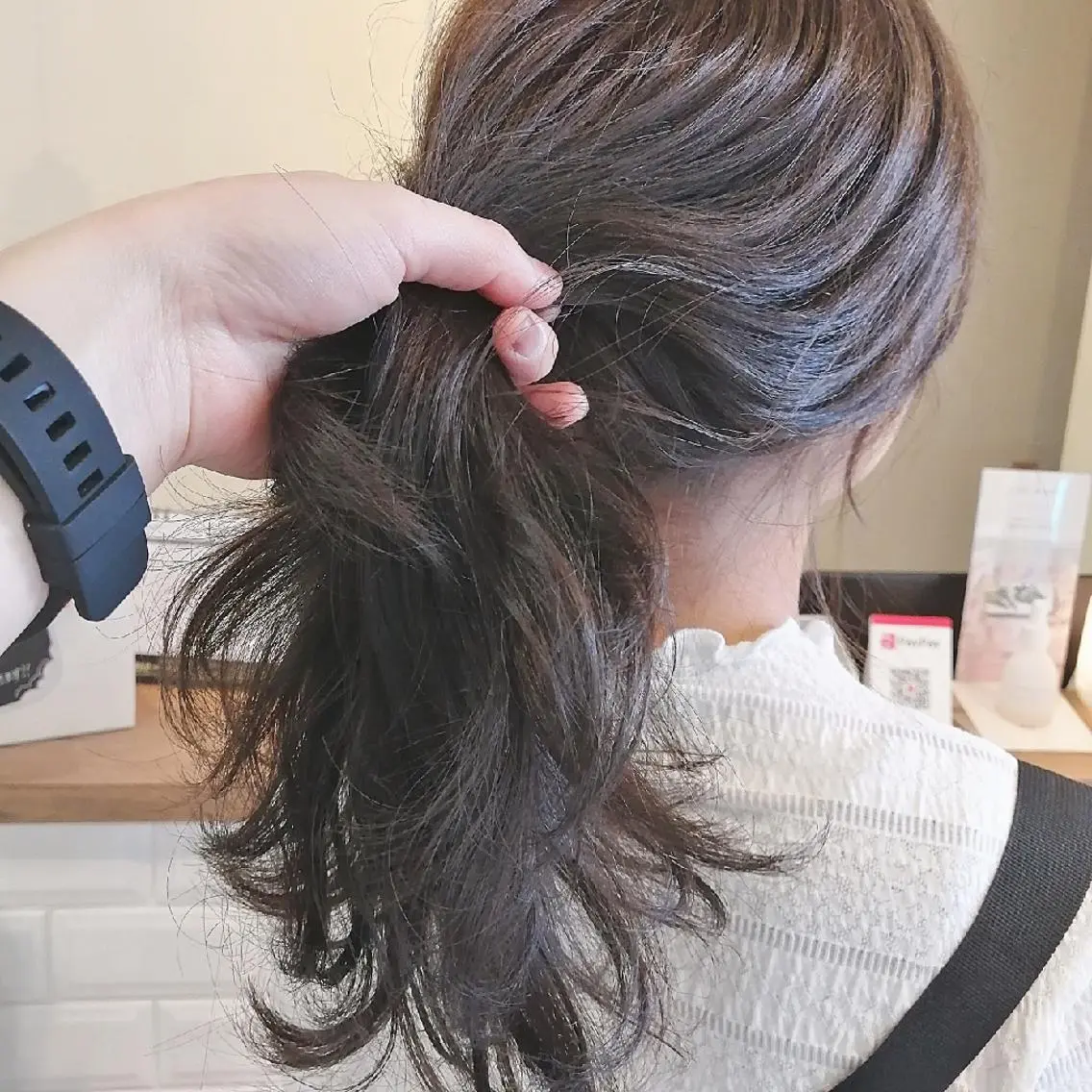 パーマ セミロング セミロングパーマ レイヤーカット デジタルパーマ hase _のヘアスタイル