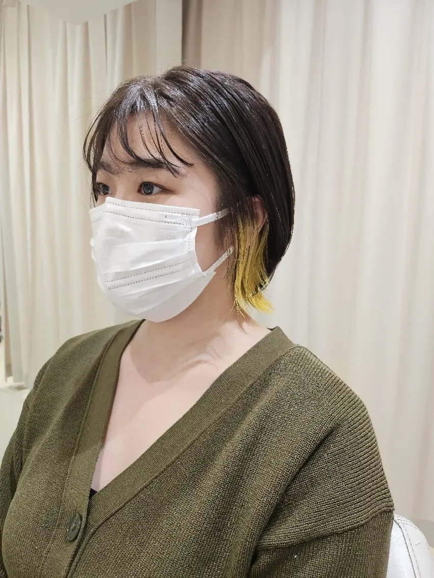 ミディアム カット ヘアカラー トリートメント 社内カット講師・店長 菅原賢一のヘアスタイル