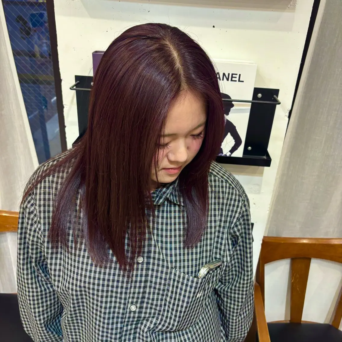 セミロング カラー 新原 陽那のヘアスタイル