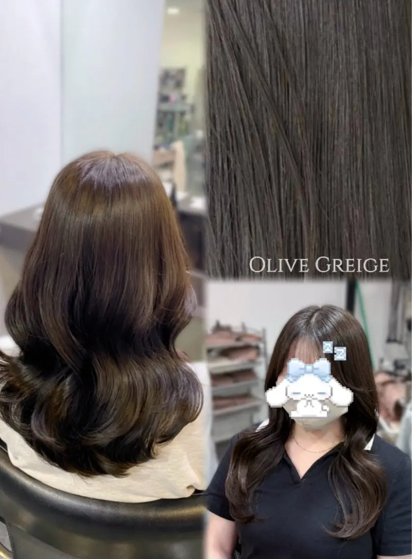 セミロング レイヤーカット カット ヘアカラー トリートメント 瀬田/顔周りカット/ レイヤー/石田亜弥のヘアスタイル