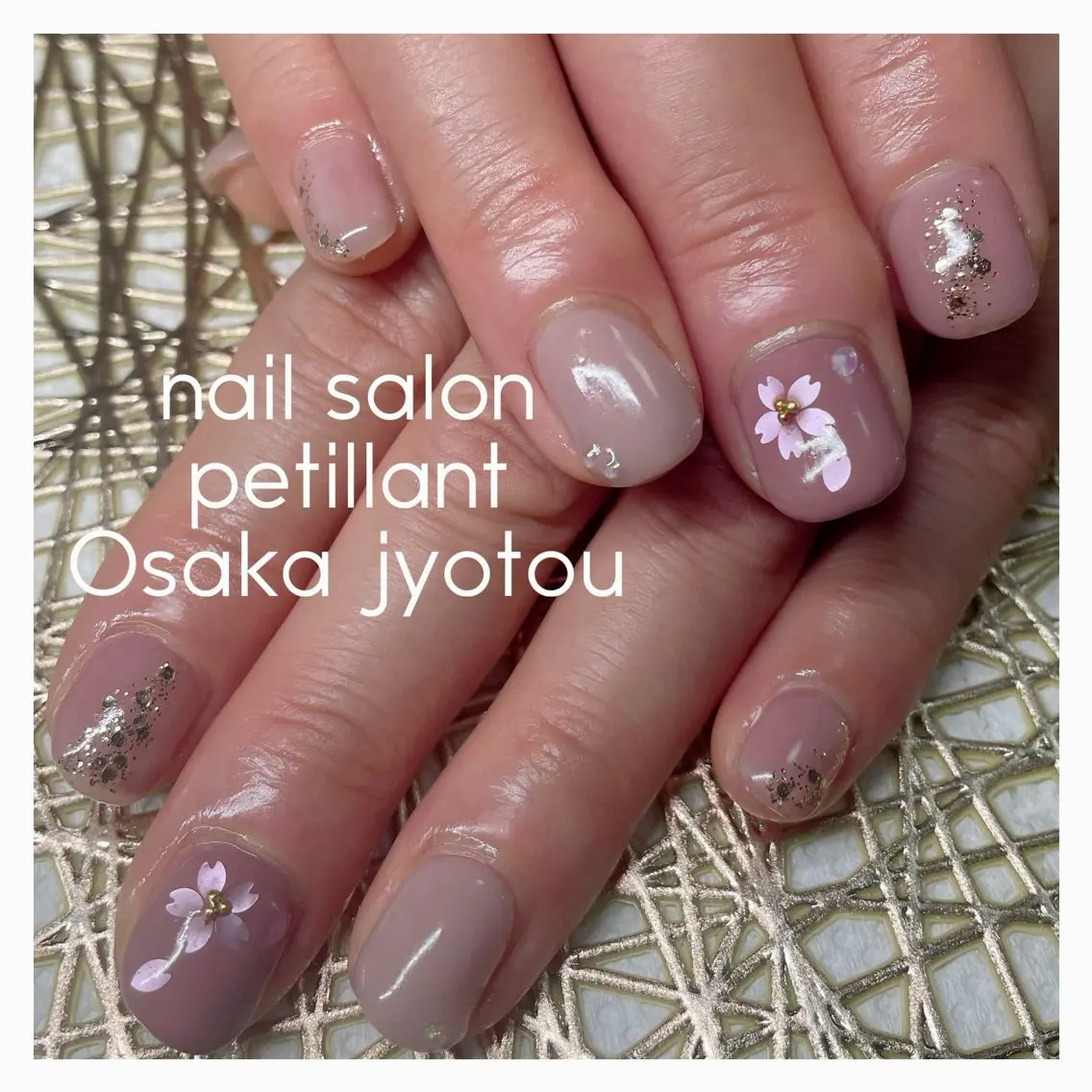 ネイル 桜ネイル ピンク nail salon petillantのネイルデザイン