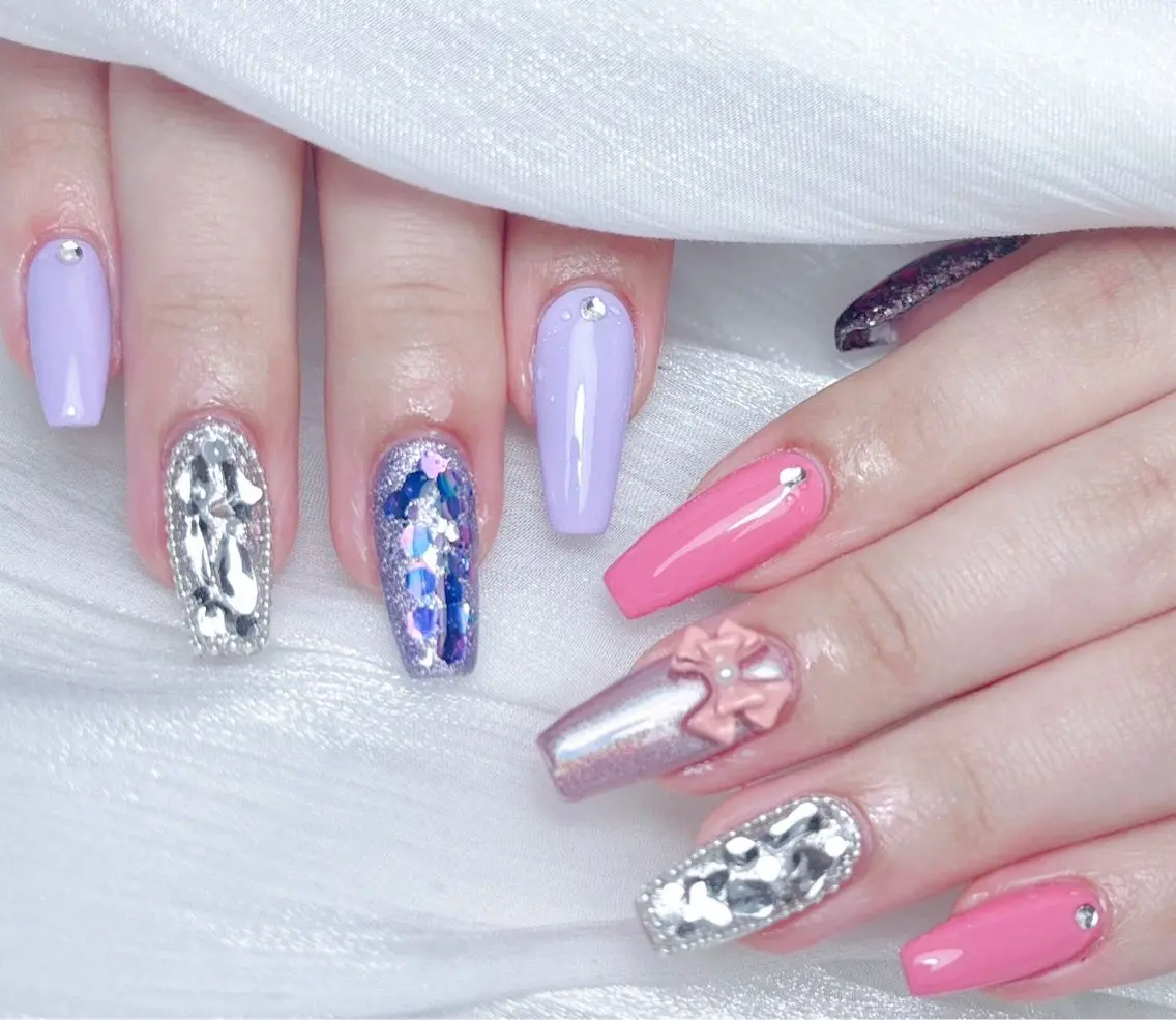 ネイル ハンドネイル M🌷nail 長さだし専門店のネイルデザイン