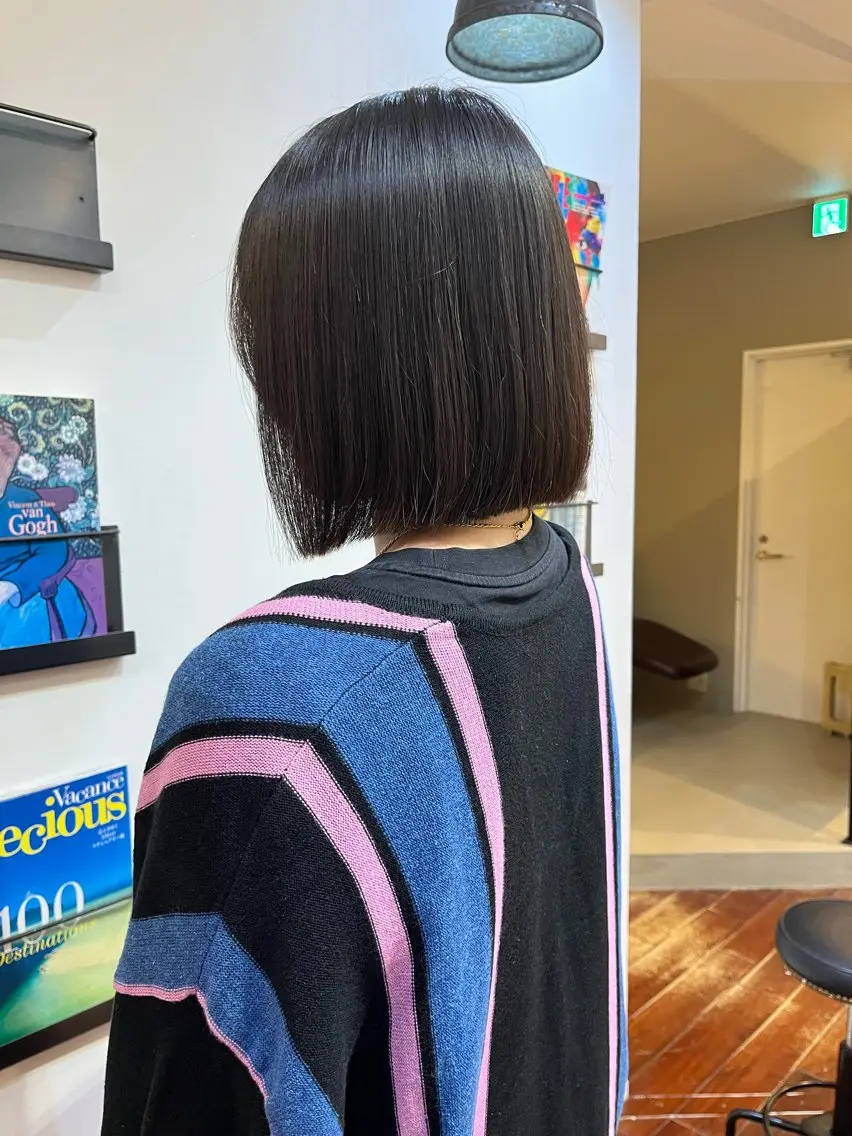 ミディアム ボブ 杉原 駿亮のヘアスタイル