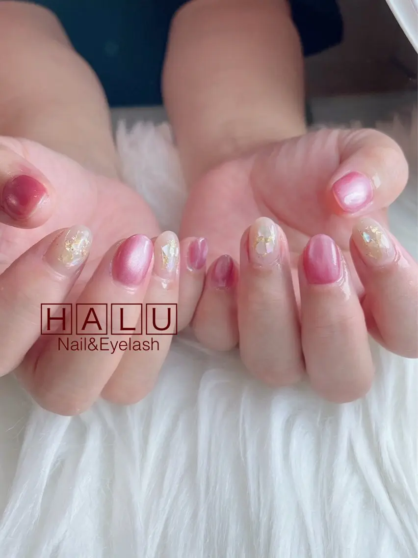ネイル マグネットネイル ハンドネイル フットネイル HALU ハルのネイルデザイン