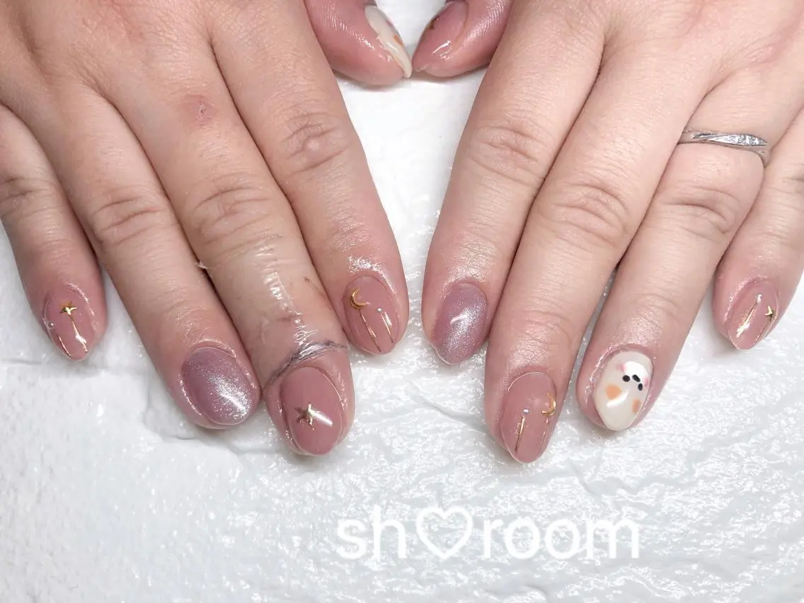 ネイル マグネットネイル ピンク Nail salon Ruuのネイルデザイン