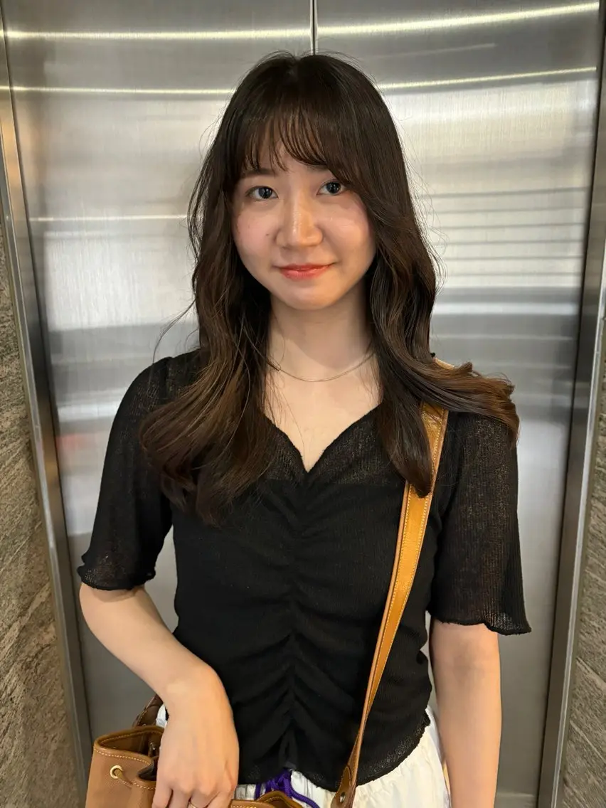 ロング カラー パーマ satsuki 暖色・ブラウンカラーのヘアスタイル