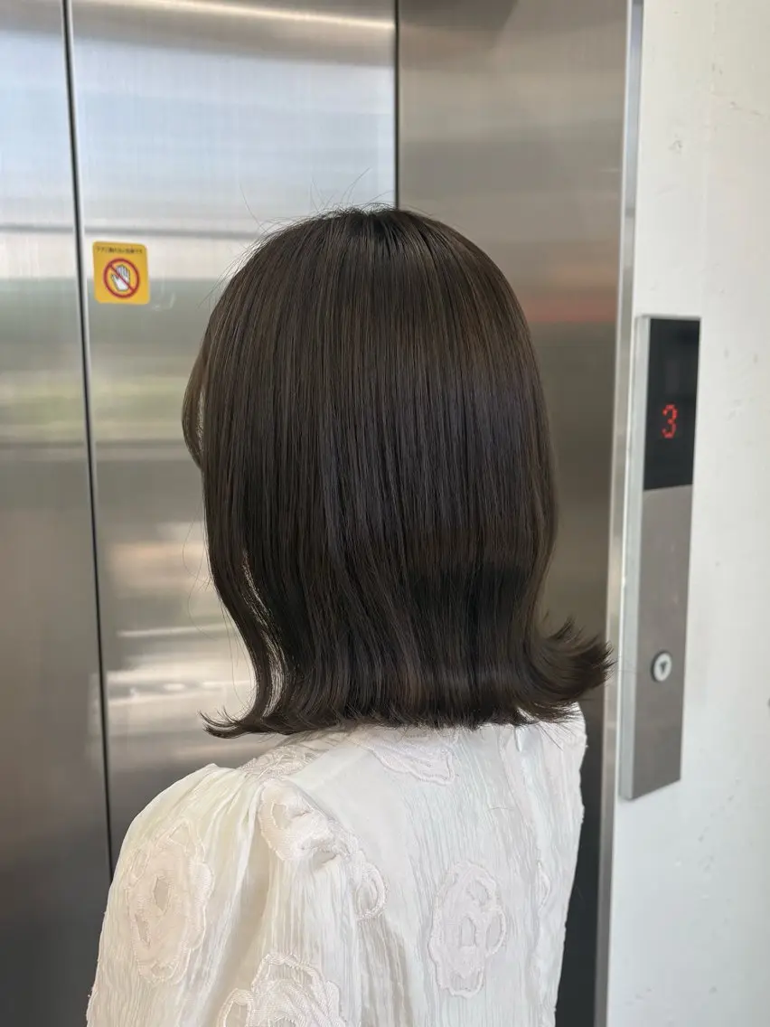 ミディアム カラー ブラウンカラー オリーブブラウン カット ヘアカラー ヘッドスパ 🌟ゆりあ🌟 JILLSTUDIOのヘアスタイル
