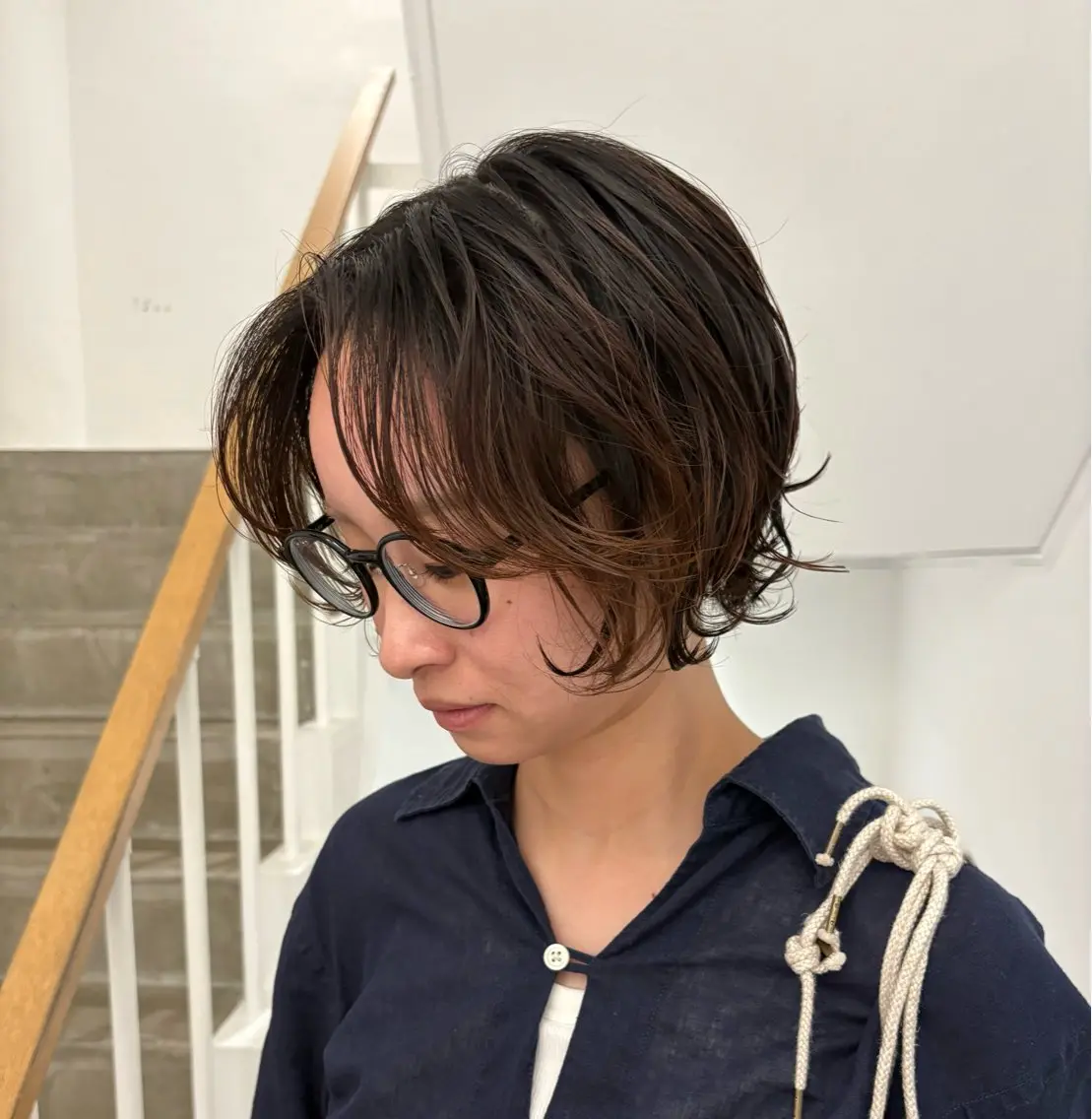ショート パーマ ショートボブ ボブ ショートヘア ニュアンスパーマ e.n.u烏丸 / ｲﾂｷのヘアスタイル