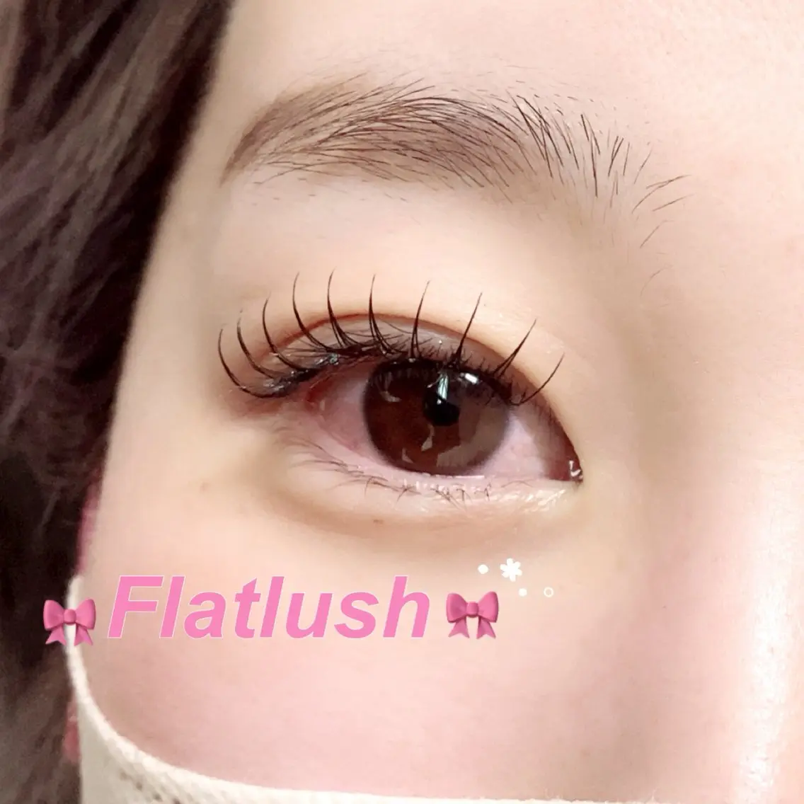 【フラットラッシュ80本】🎀natural⟡.·/ちゅるんまつ毛/コーティング美容液仕上げ◎/保湿･トリートメント配合の写真