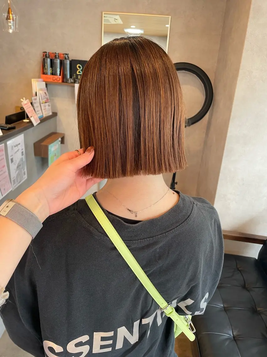 ショート 切りっぱなしボブ ボブ RIENS aura / ayu ♡のヘアスタイル