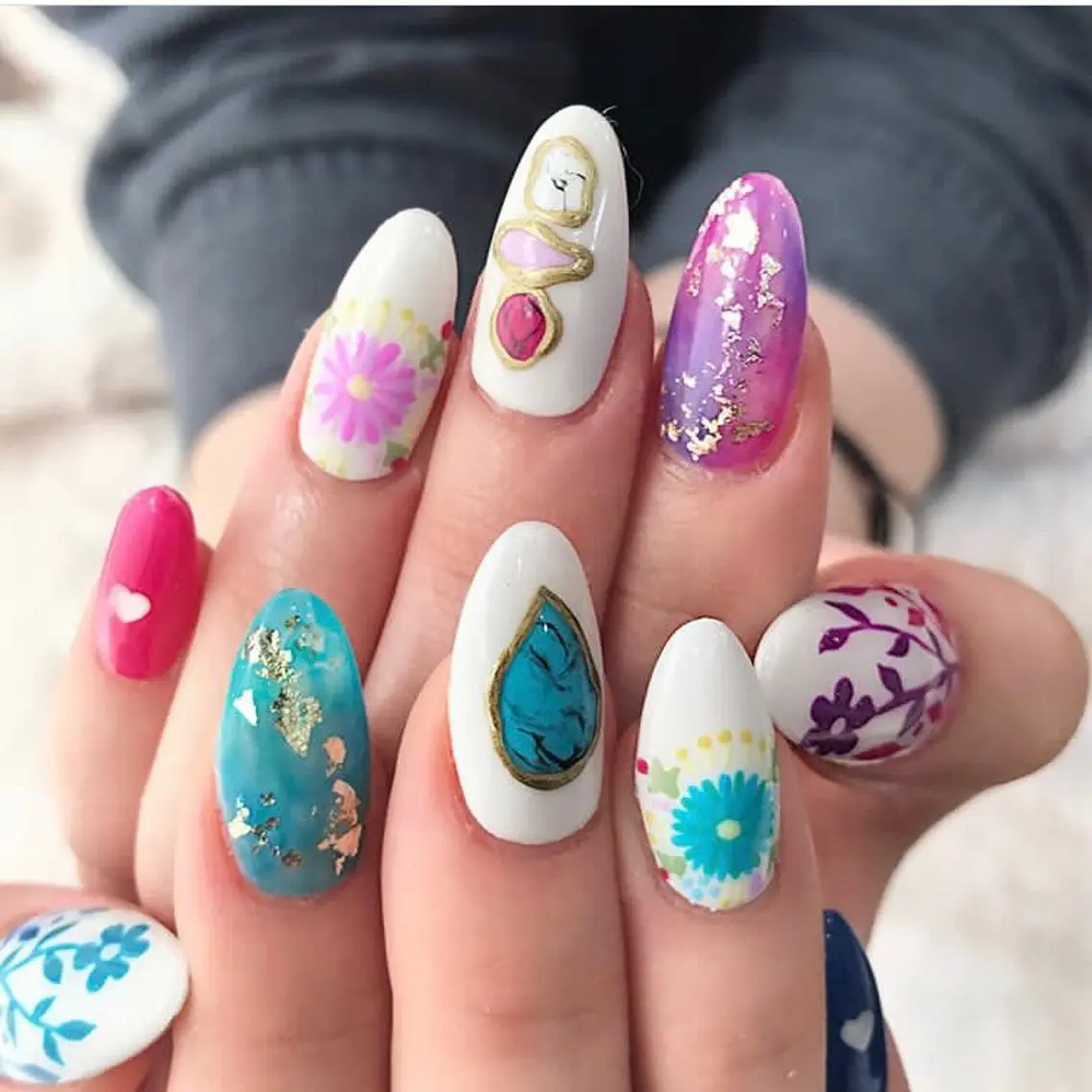 ネイル 渋谷/チップ長さ出し 👑アプレgel-xのネイルデザイン