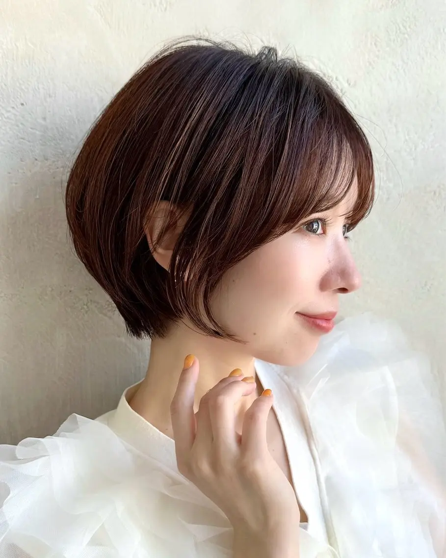 ショート カラー ヘアカラー トリートメント 💍新宿ショート 💍岩田莉奈のヘアスタイル