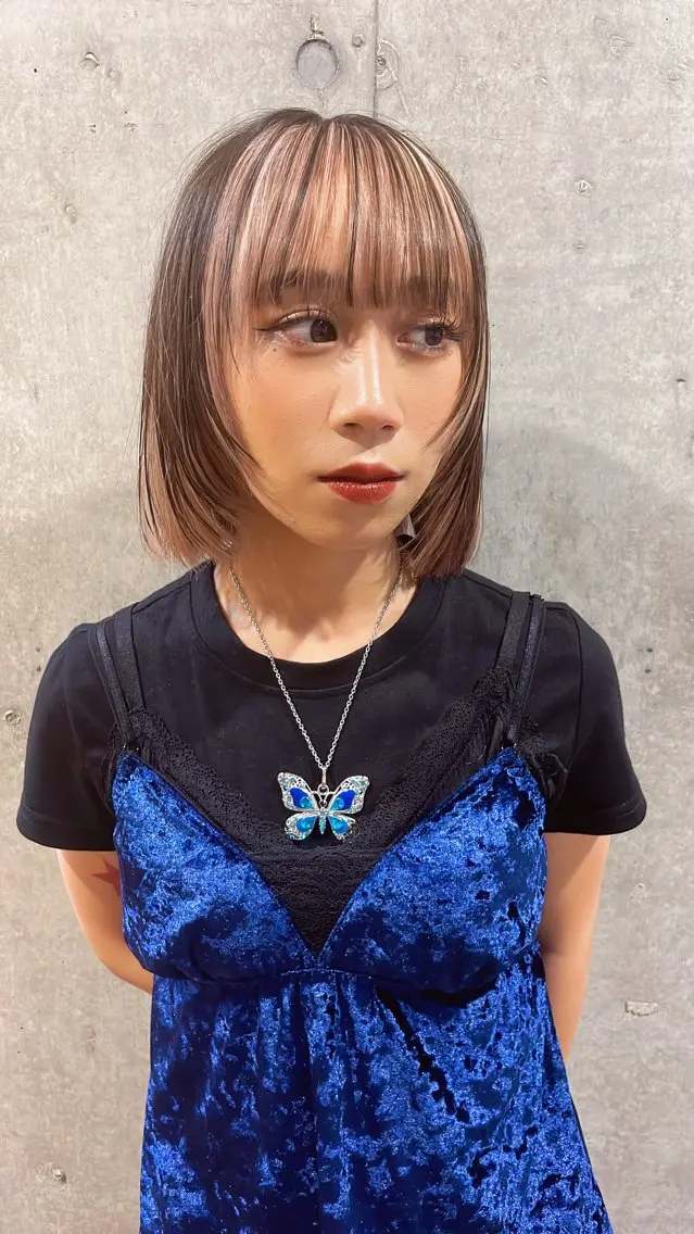 ミディアム カラー ヘアアレンジ ヘアカラー 🫧似合わせ/透明感 カラー🫧 ハルヒのヘアスタイル