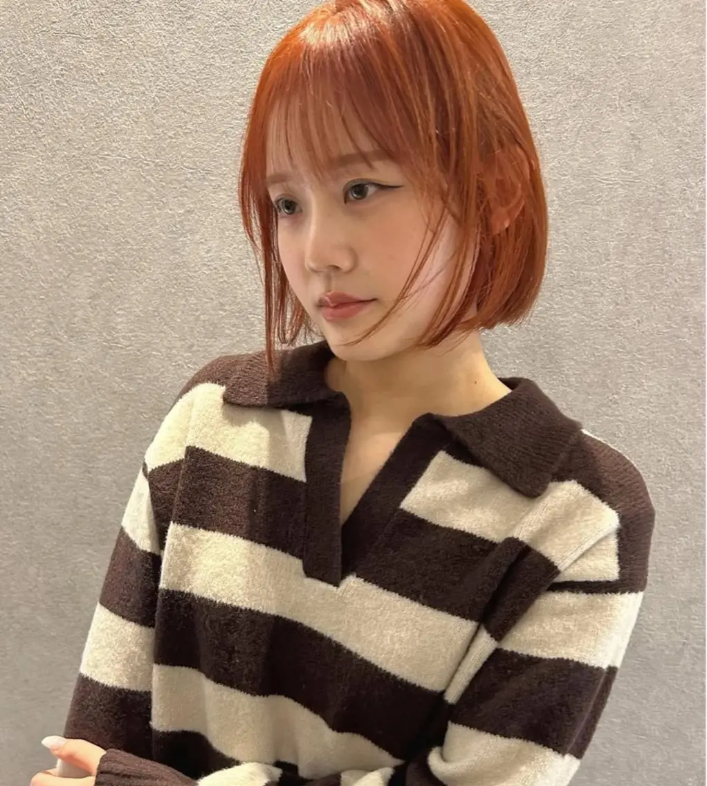 ショート カラー カット 透明感カラー/ボブ 高野菜瑠のヘアスタイル