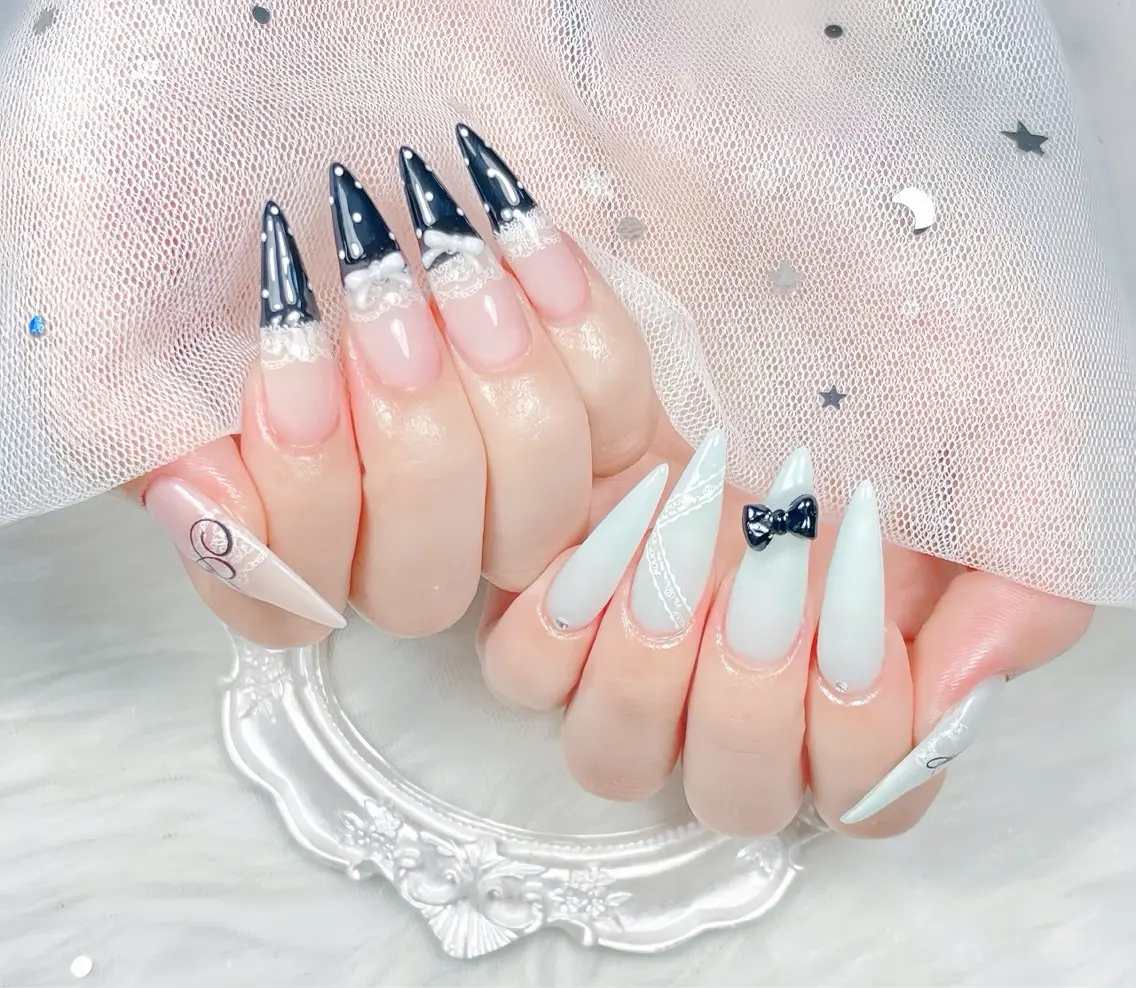 ネイル チークネイル 長さ出し フレンチネイル ジェルネイル グラデーション ハンドネイル THANHTHANH NAILのネイルデザイン