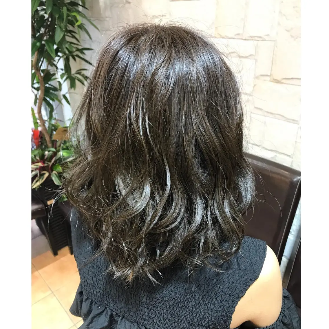 ミディアム カラー 髪質改善 艶髪🔵フセナオヤのヘアスタイル