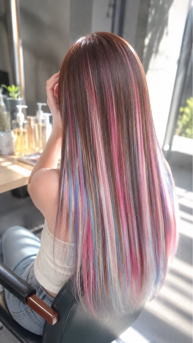 ロング カラー タケ ウチのヘアスタイル