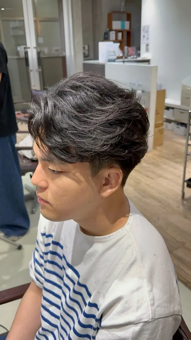 パーマ メンズ カット パーマ fifth原宿 宮部蓮のヘアスタイル