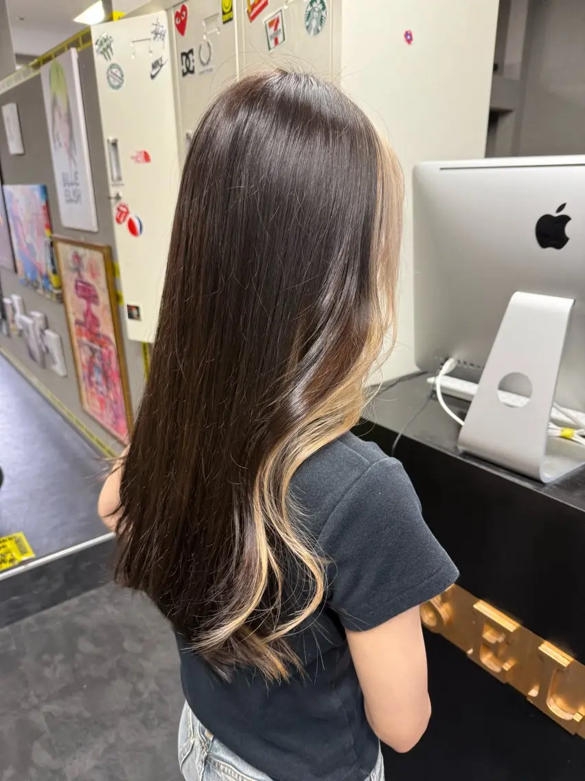 カラー ミストバング  フェイスフレーミング 🎀 MIHO🎀のヘアスタイル