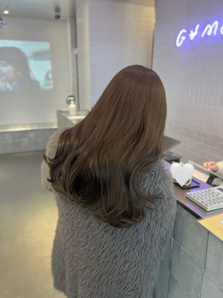 ロング カラー ヘアアレンジ オリーブカラー カット ヘアカラー トリートメント ヘアセット 天神レイヤーカット No.1💖マユカのヘアスタイル