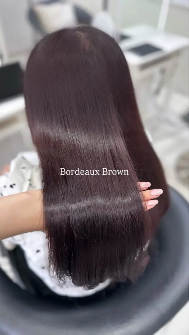 ロング カラー ボルドーカラー ブラウンカラー 透明感カラー カット ヘアカラー 艶髪／ブリーチ🌟 銀座/HARUKAのヘアスタイル