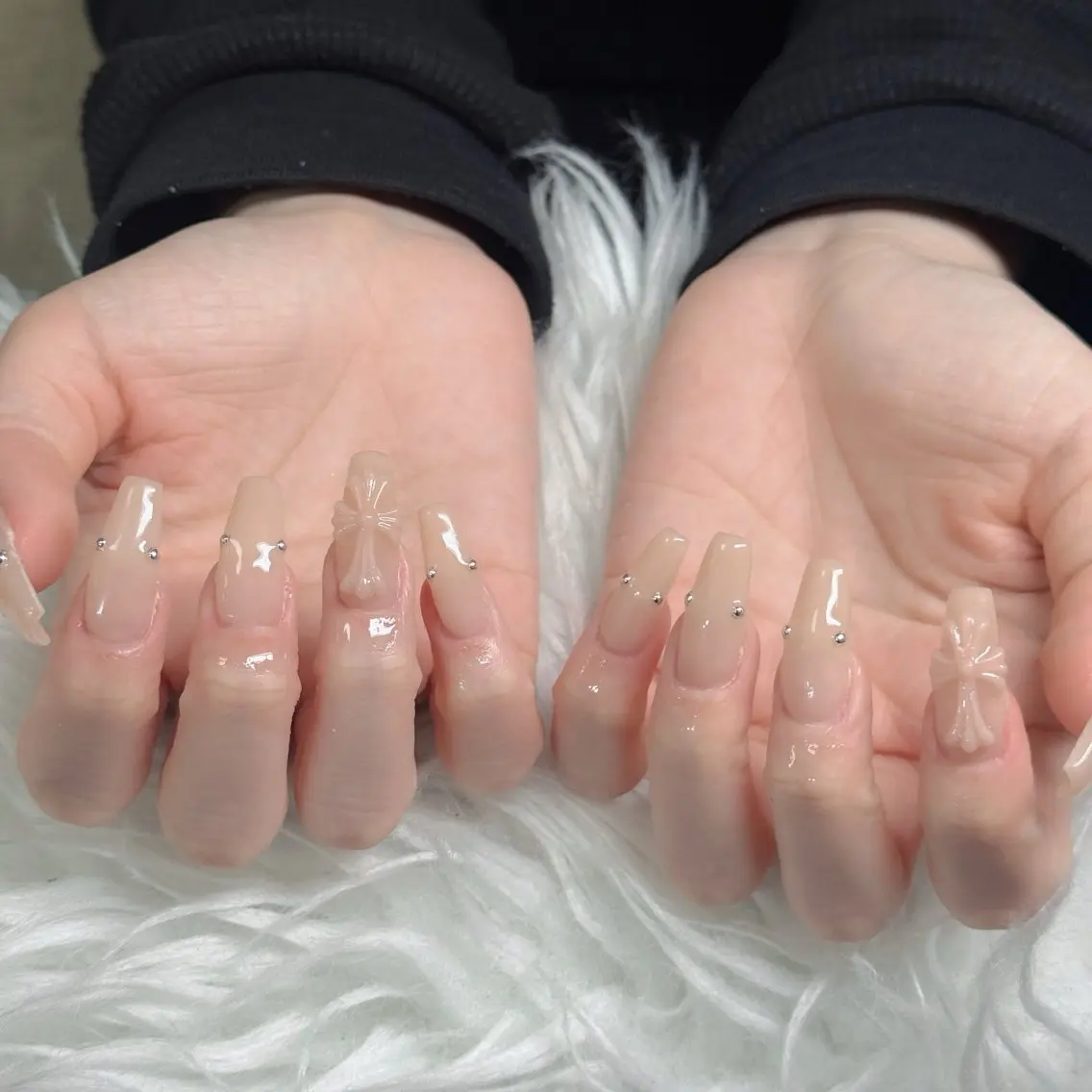 ネイル フットネイル フレンチネイル グラデーション 韓国ネイル ロングネイル ハンドネイル Hani Nail Salonのネイルデザイン