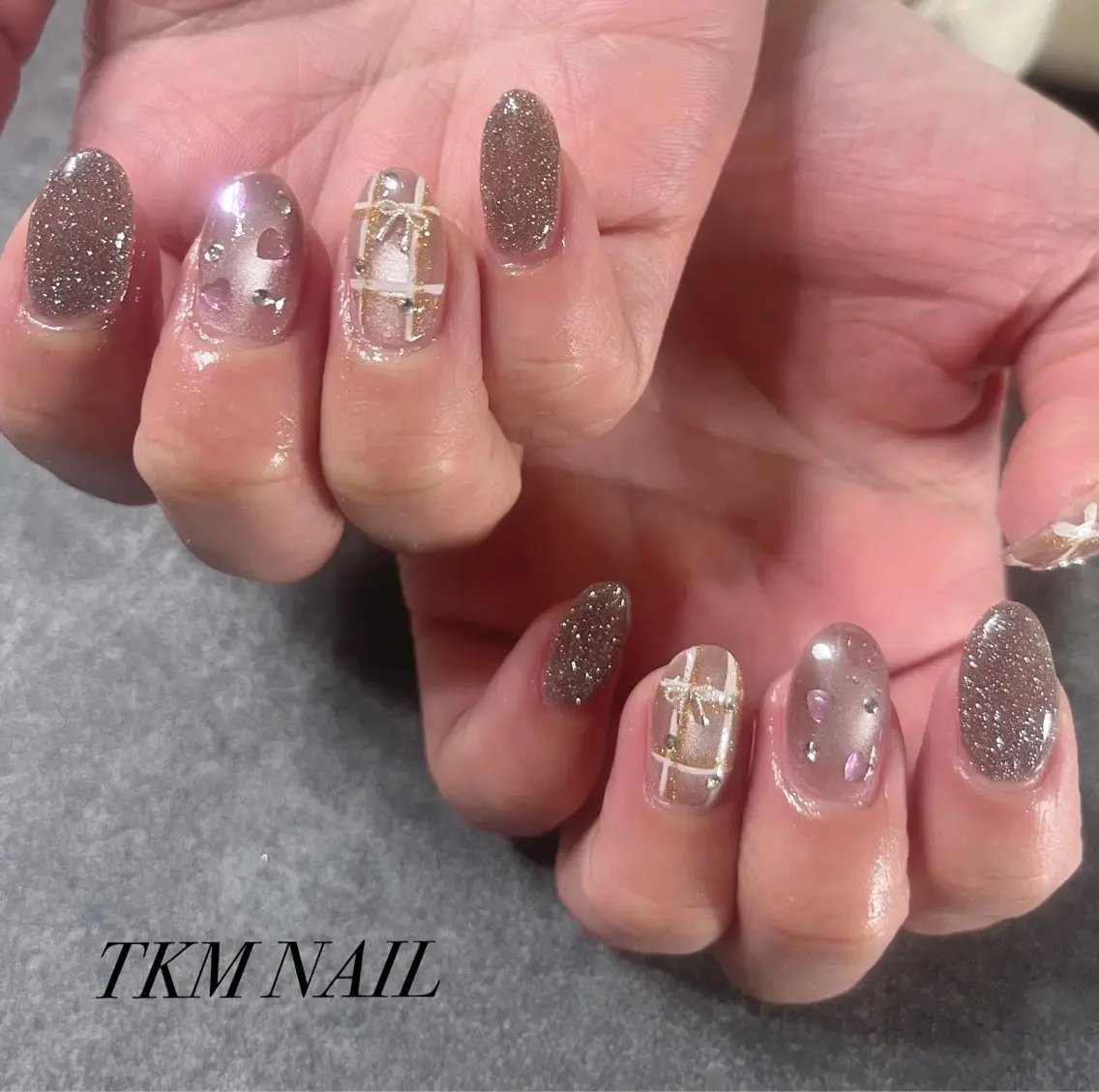 ネイル キラキラネイル シンプルネイル ハンドネイル フットネイル ______ TKM  NAILのネイルデザイン