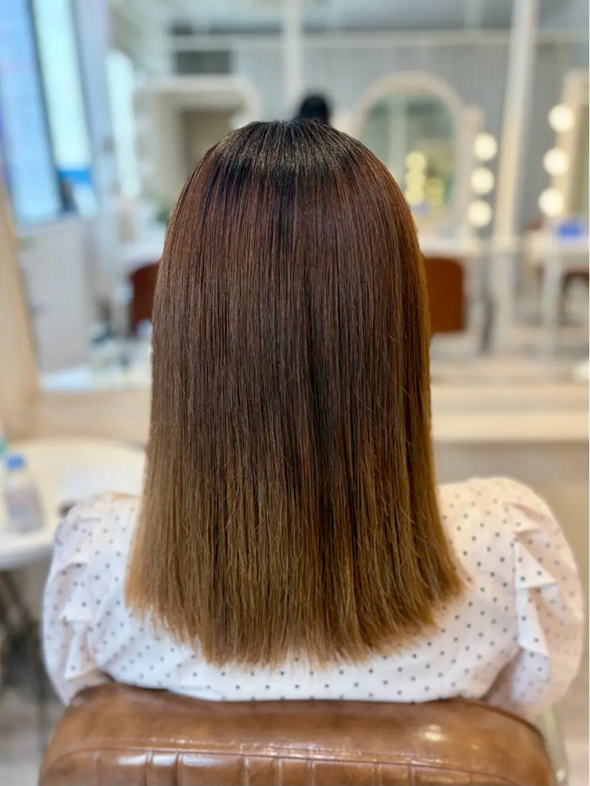 セミロング トリートメント SHION🍒ྀི/ ヘアメ/ピンクカラーのヘアスタイル