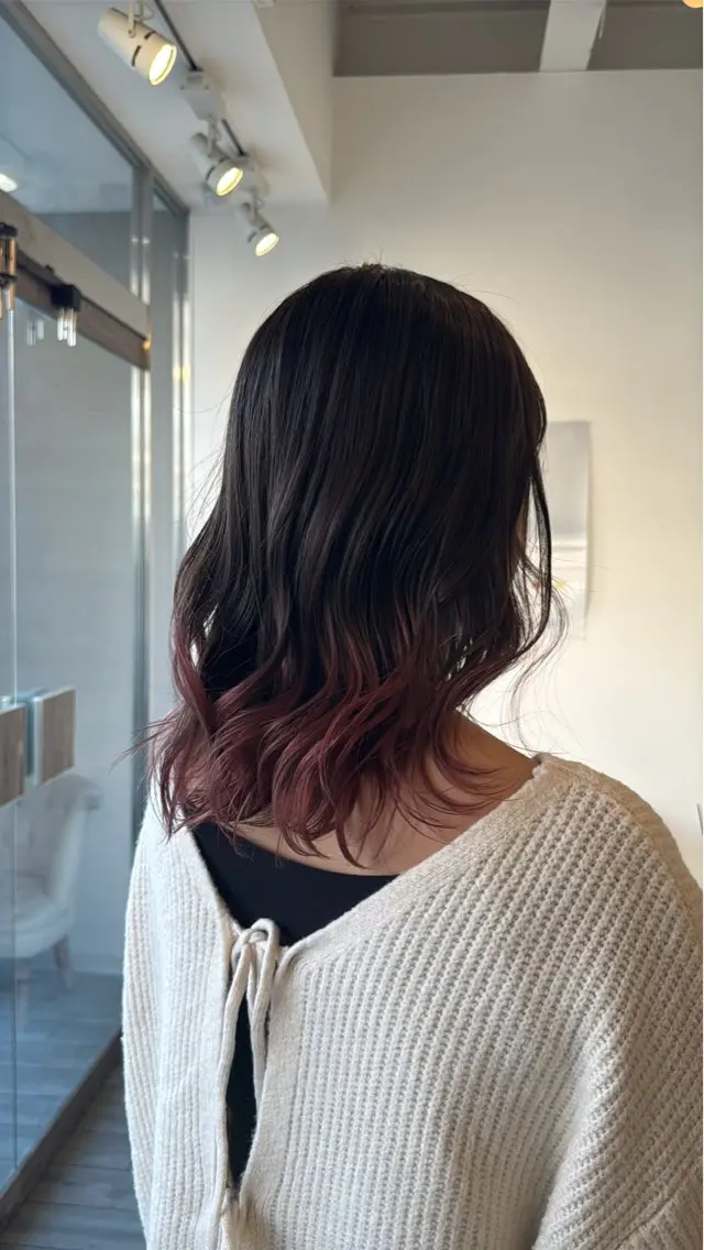 セミロング ヘアカラー トリートメント ダブルカラー/ メンズパーマ🫧中村のヘアスタイル