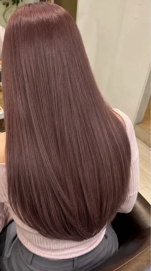 ロング カラー ブラウンカラー ピンクカラー ピンクブラウン ヘアカラー カラーモデル募集中 🎀🩵のあのヘアスタイル