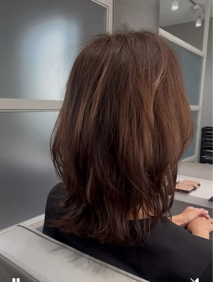 ミディアム カラー パーマ カット パーマ トリートメント 髪質改善✨似合わせ カット✂️加藤真紀のヘアスタイル
