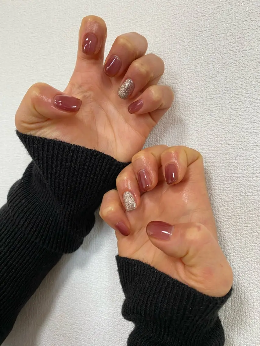 ネイル 赤色 自宅サロン FeelFreeのマツエク・マツパデザイン