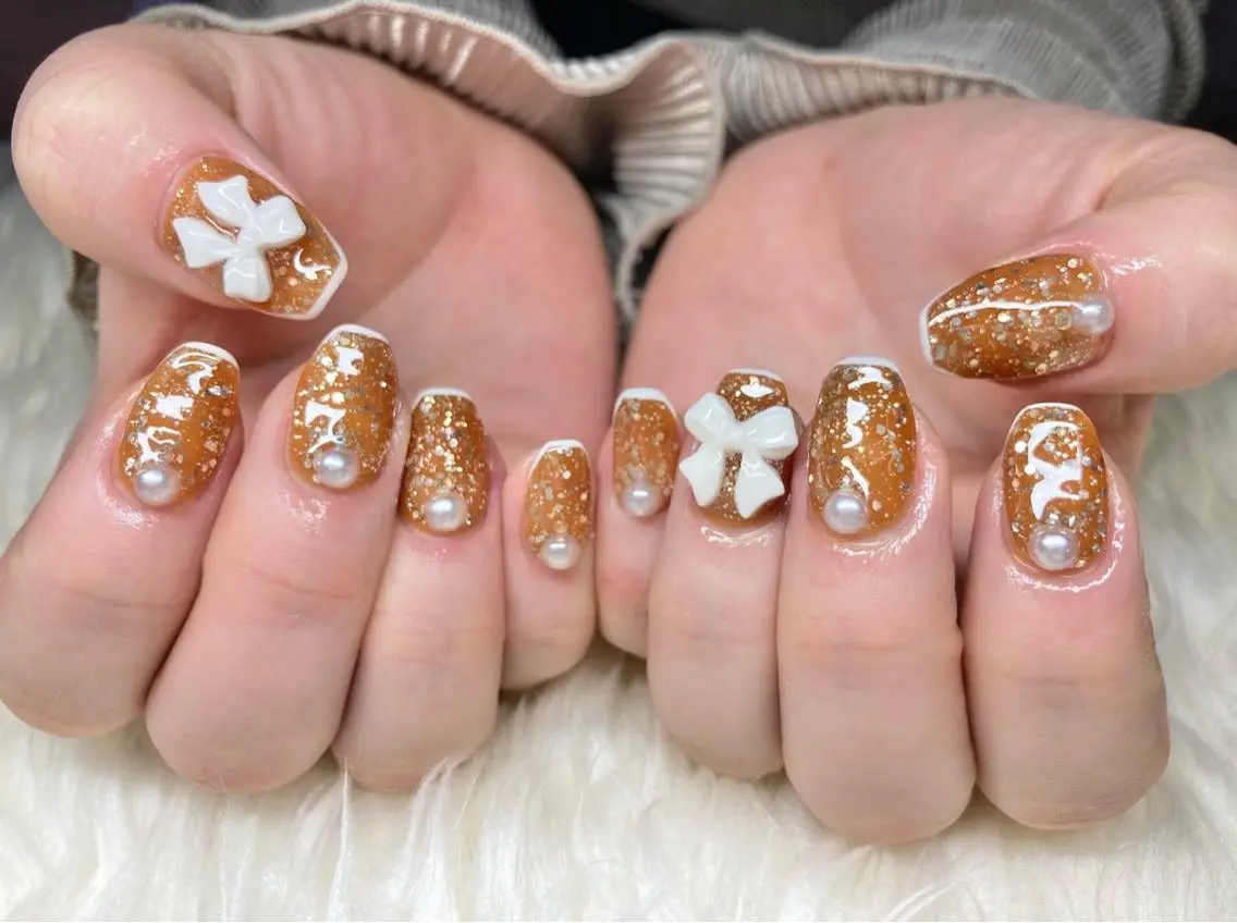ネイル 長さ出し フレンチネイル ジェルネイル 韓国ネイル 持ち込み ハンドネイル Nail&eye Belire 新宿のネイルデザイン