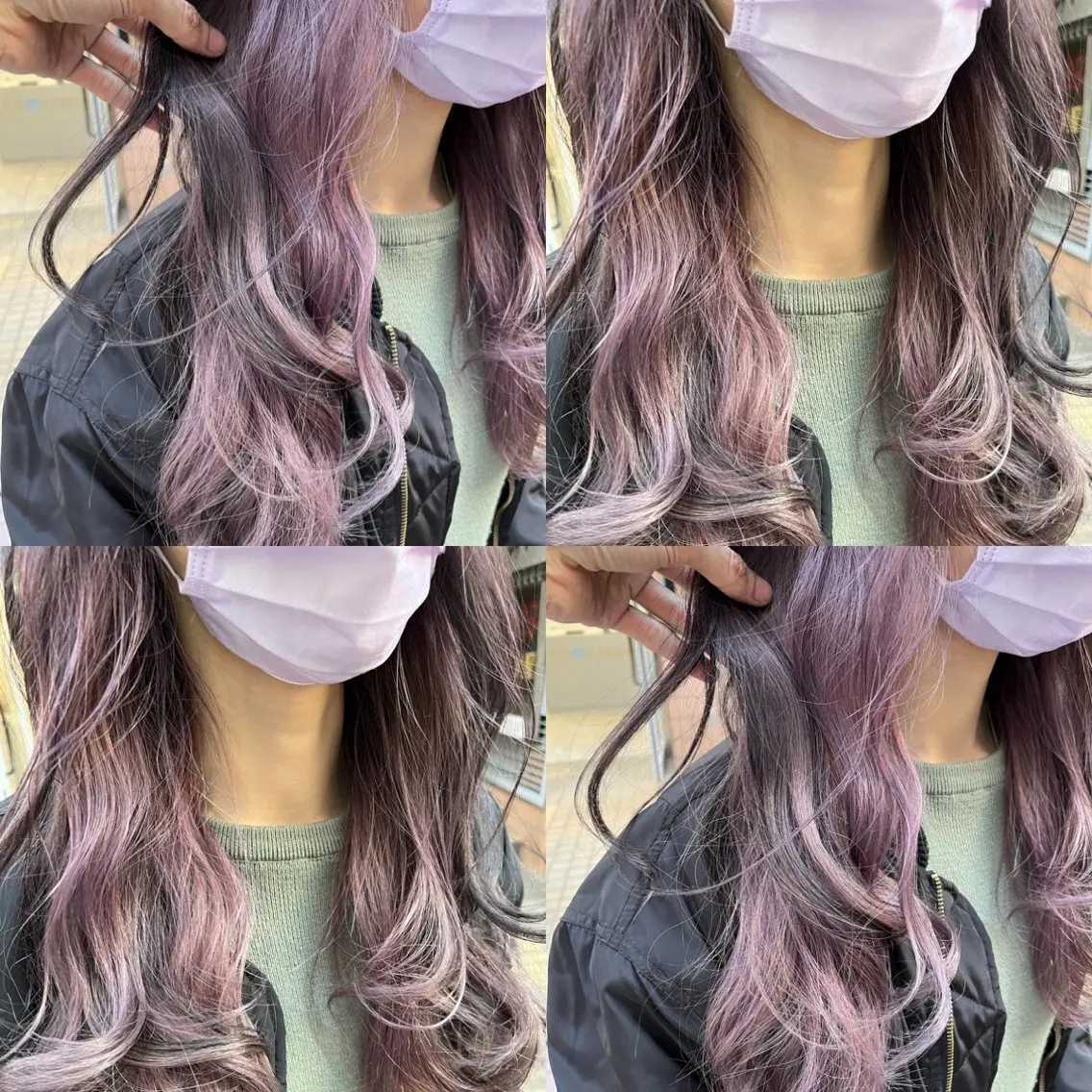 ロング カラー ブリーチ イヤリングカラー インナーカラー ラベンダーカラー ユニコーンカラー カット ヘアカラー トリートメント 原宿サロン代表 デザインカラー伊藤卓のヘアスタイル