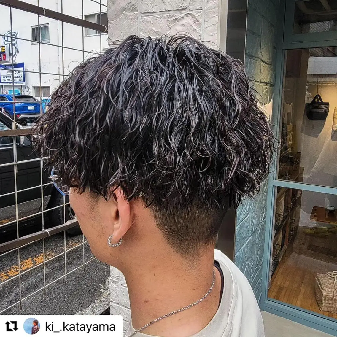 ミディアム カラー メンズ ミディアムパーマ メンズパーマ メンズツイストパーマ 波巻きパーマ ツイストパーマ 🩷Eny terrace🩷のヘアスタイル