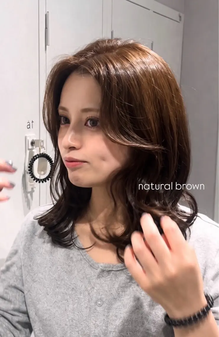 ミディアム カラー sumire ༊·˚ 透明感／艶Colorのヘアスタイル