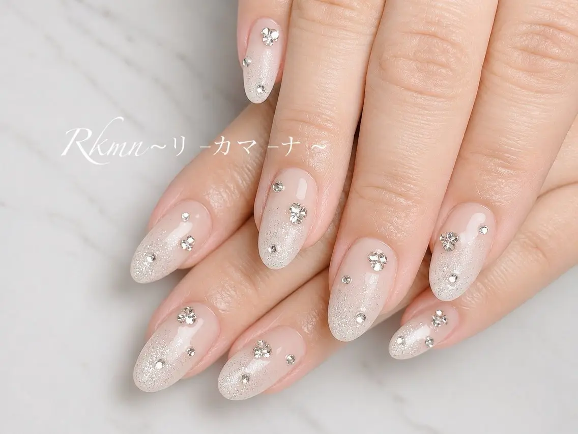 ネイル アートネイル キラキラネイル 持ち込み スカルプネイル ワンホンネイル ハンドネイル フットネイル ハンドケア Rkmn ~リ-カマ-ナ~のネイルデザイン