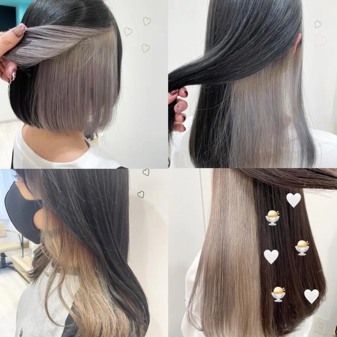 ミディアム カラー インナーカラー ヘアカラー トリートメント 新宿駅近♡個室 ♡関口三都季🌜のヘアスタイル