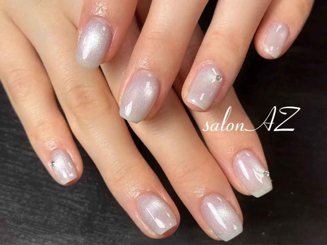 ネイル アートネイル 長さ出し フットネイル フレンチネイル ジェルネイル salon AZのネイルデザイン