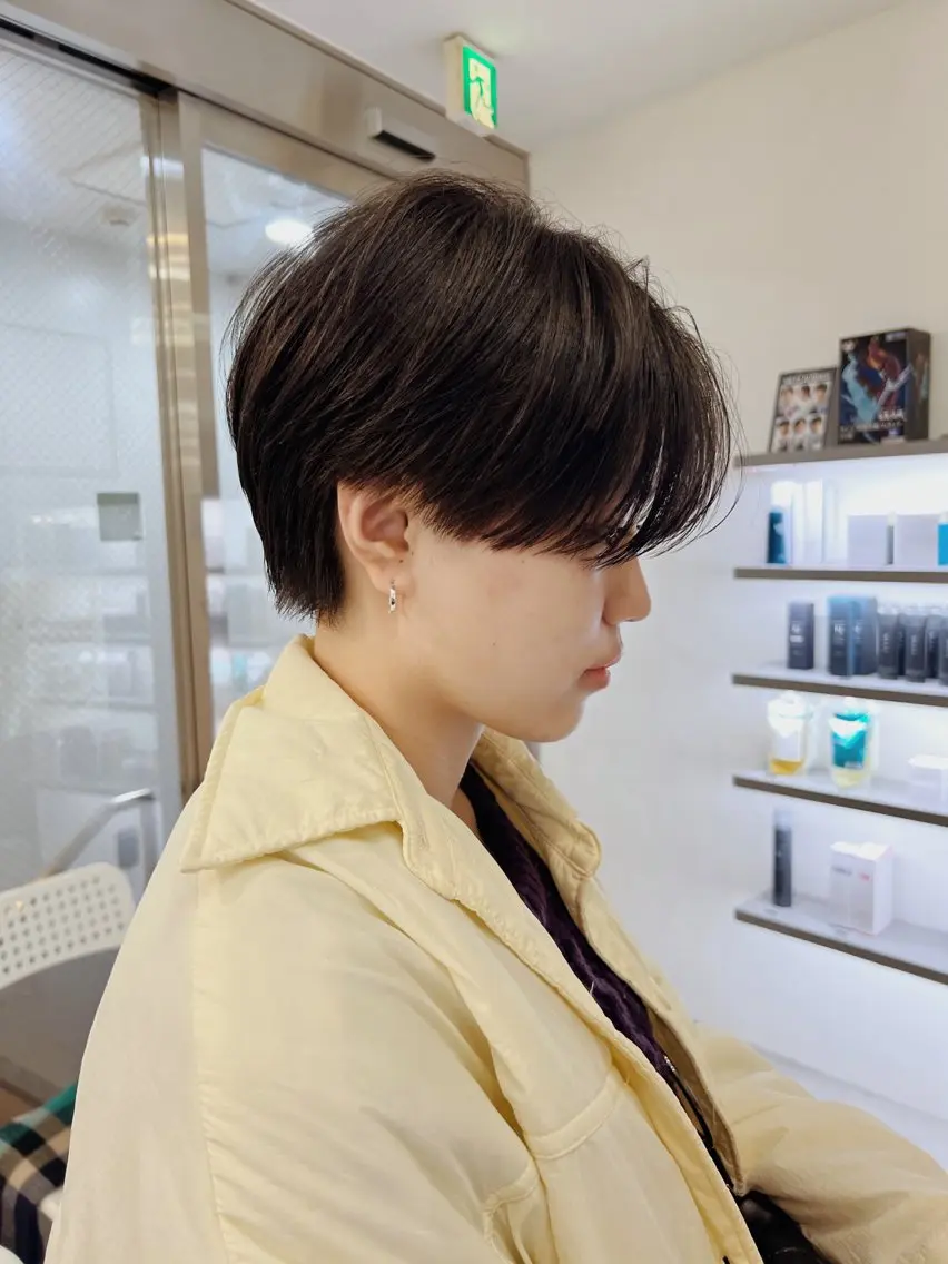 ショート カラー パーマ ヘアアレンジ ハンサムショート 丸みショート くびれヘア ショートヘア ショートヘア原宿 fifth コシのヘアスタイル